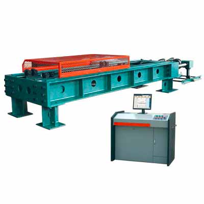 Hydraulic servo horizontal long travel tensile testing machine