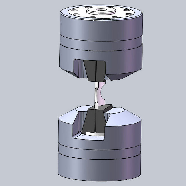 Steel pipe tube curve tensile loading fixture