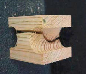 Wood Tension grip prependicular to grain
