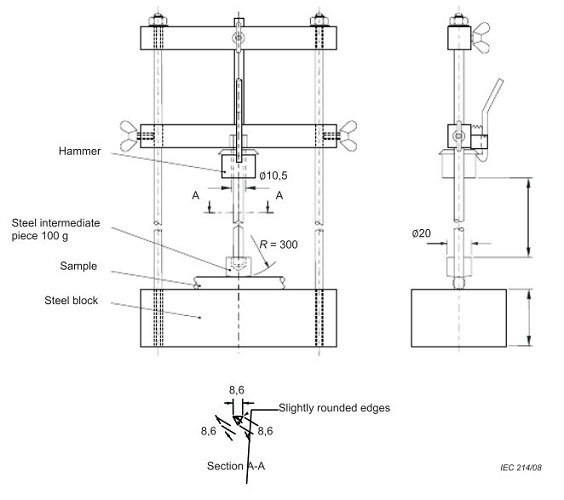 Electrical conduit impact test equipment EN 61386-1