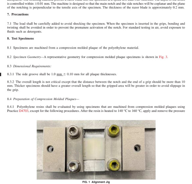 ASTM F1473 Notch Tensile Test to Measure the Resistance to Slow Crack Growth of Polyethylene Pipes and Resins