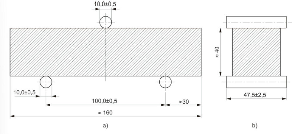 EN 13888‑2 flexural and compressive strength test of Grouts for ceramic tiles