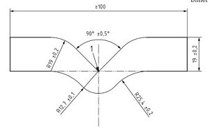 ISO 34-1 Tear strength test of rubber thermoplastic (Trouser, angle, crescent sample)