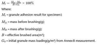 EN 12039 Granule Adhesion Test for Bitumen Roofing Sheets